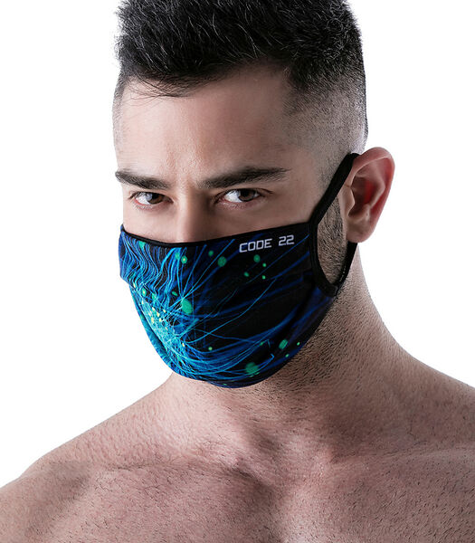 Masque de protection mixte C22 bleu