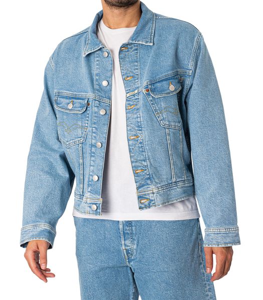 Veste En Jean Avec Poche Poitrine