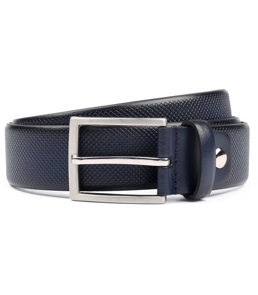 Suitable Riem Structuur Leer Navy