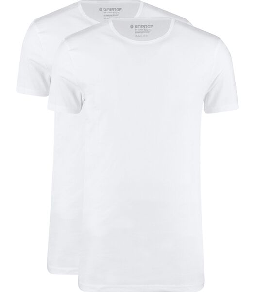 Garage T-Shirts Basiques Lot de 2 Blanc Bio