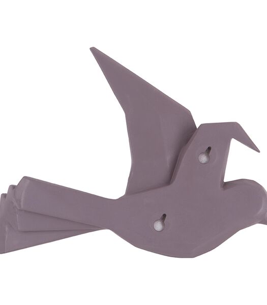 Wandhanger Origami Bird - Donkerpaars - 25,3x4,6x20,7cm