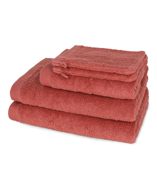 COMO -  set de serviettes 5 pièces -Rouge