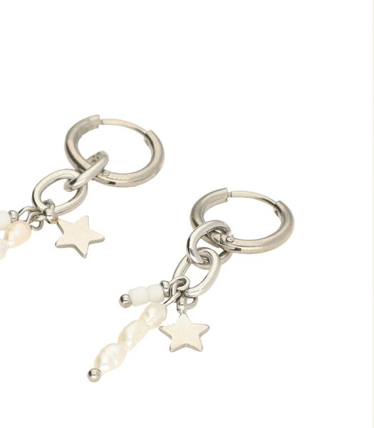 Boucles d'oreilles avec étoile et perles