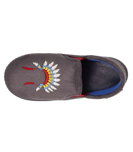 Chaussons Mocassins Enfant Gris Indien