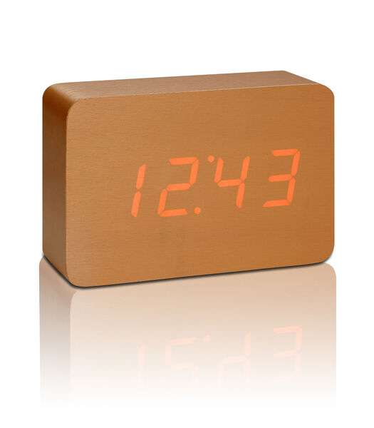 Brick Click Clock Réveil - Cuivre/Led Rouge