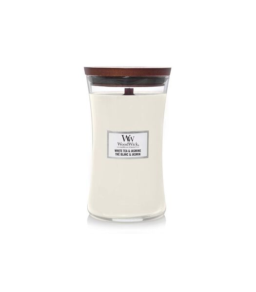 Bougie parfumée  Grand format Thé blanc et Jasmin - 18 cm / ø 10 cm