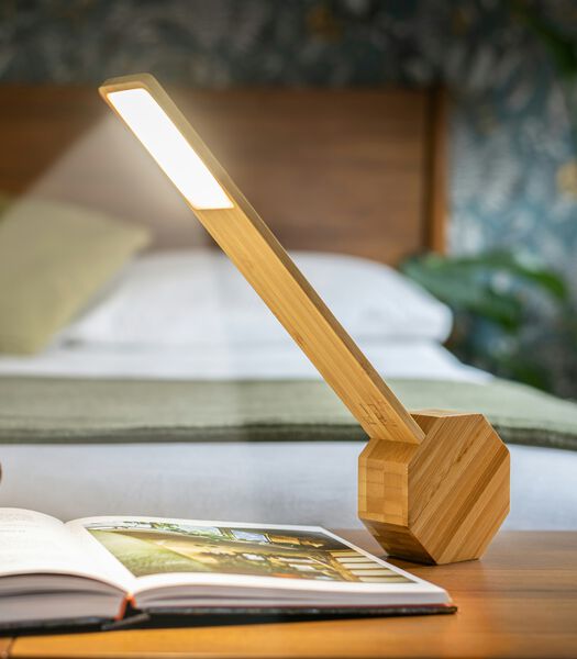Octagon One Plus Réveil Lampe de lecture - Bambou