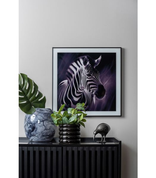Décoration murale Zebra - Noir - 2x50x50cm
