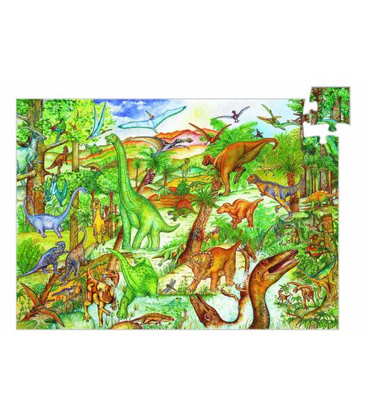 Puzzle d'observation Dinosaure (100 pièces + livret)