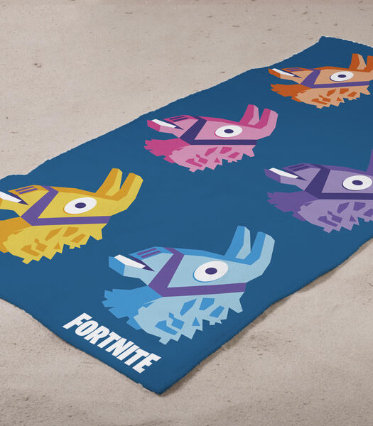 Fortnite Llama Serviette de Plage Bleu