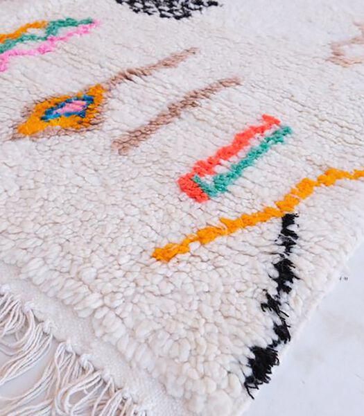 Marokkaans berber tapijt pure wol 141 x 261 cm