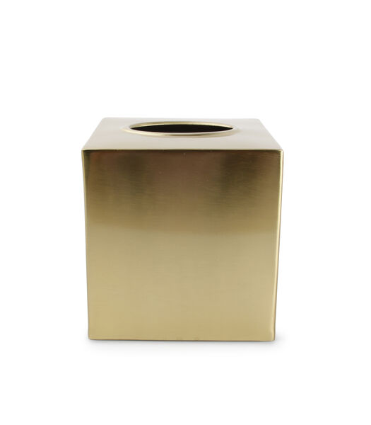 Tissue doos 12,5x12,5xH12,5cm Goud Vanity