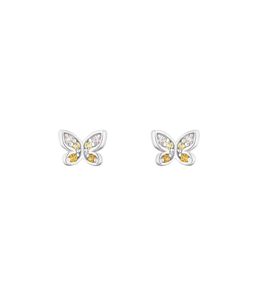 Clous d'oreille pour fille, argent 925 sterling, zirconium synth. | papillon