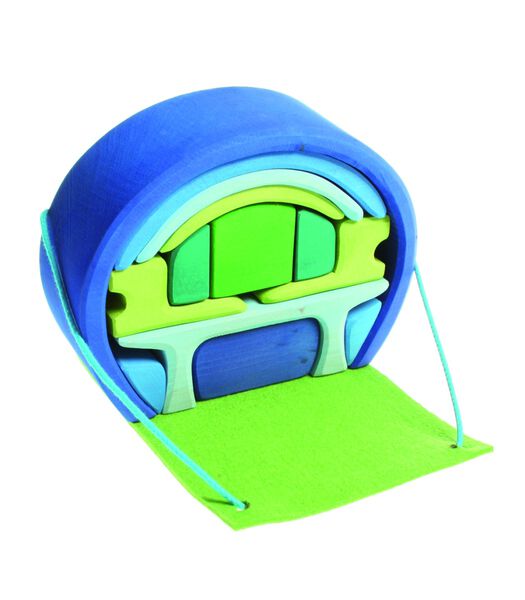 Blue-Green Mobile Home