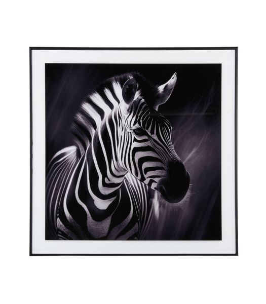 Décoration murale Zebra - Noir - 2x50x50cm