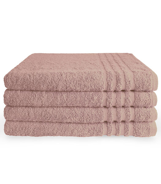 Serviette de bain 70 x 140 cm Vieux Rose (lot de 10)