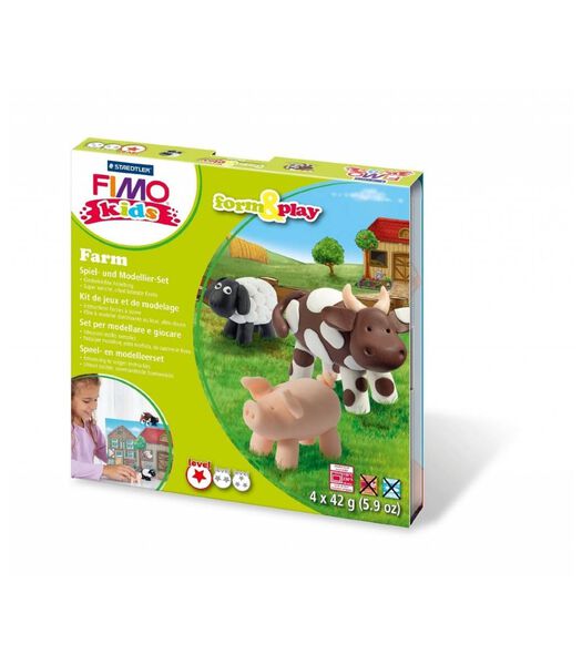 Set de modelage  Kids Form & Play Farmyard - 4 x 42g