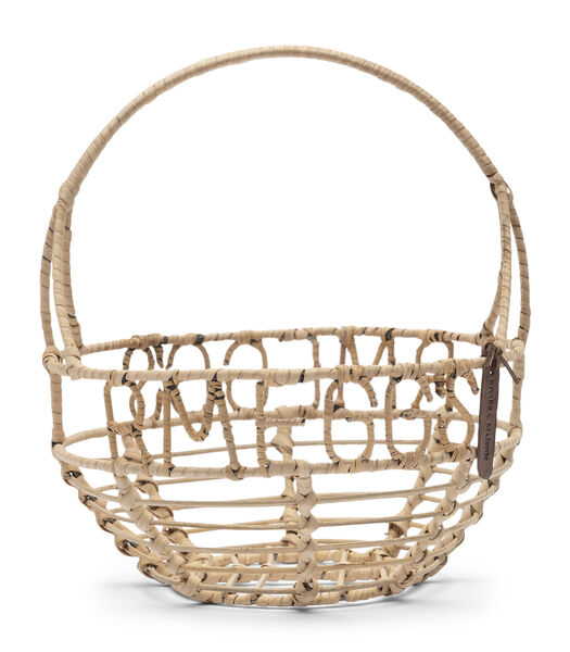 Rattan Egg Eierhouder rotan - eiermand met handvat (ØxH) 25x27.5 cm