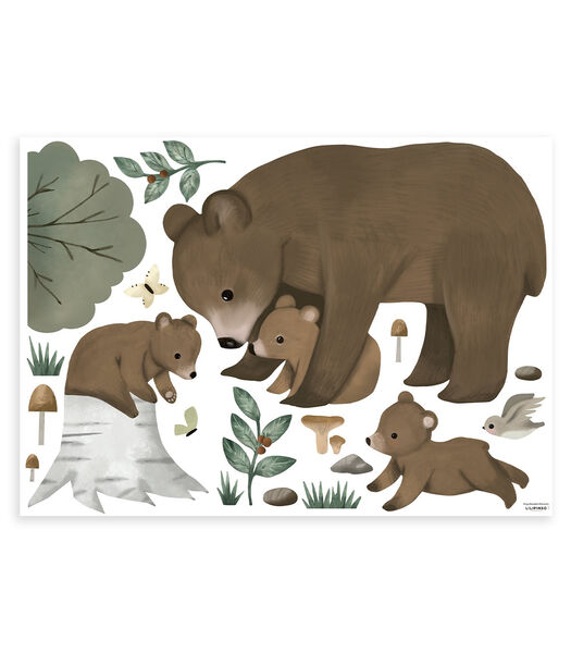KHARU - Muurstickers - De berenfamilie