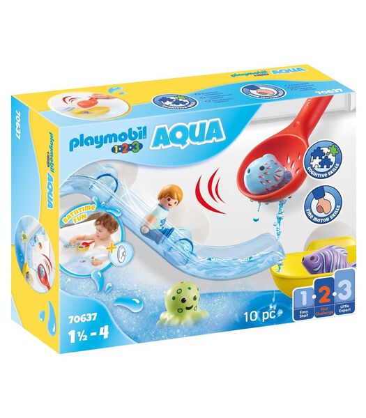 Playmobil 1.2.3 Aqua - Plaisir de la pêche avec animaux de la mer  70637