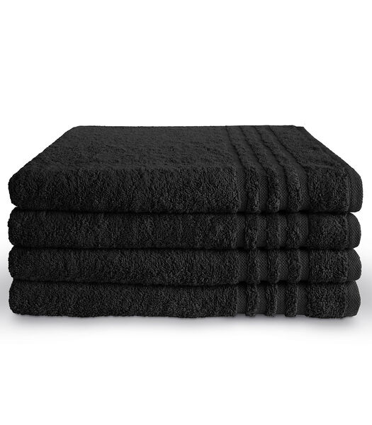 Serviette de bain 70x140 cm Noir (lot de 6)