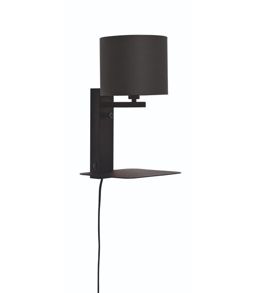 Wandlamp Florence - Zwart/Zwart - 24x22x42cm