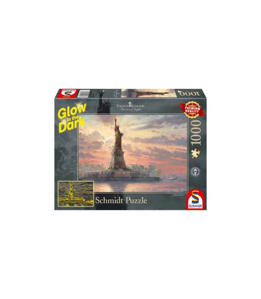 puzzel Statue of Liberty in the twilight - 1000 stukjes - 12+