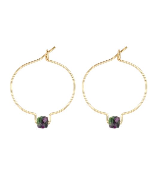 Boucles d'oreilles Rubis Zoïsite sur fil d'Or 14K gold-filled