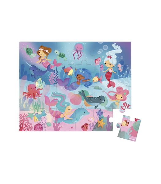 Sirene Puzzle Valise en Cuir 24 pièces