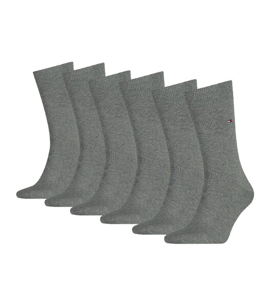 Classic Heren Sokken 6-pack Middle Grey Melange