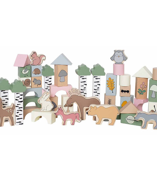 Petits blocks en bois - Forêt et animaux des bois