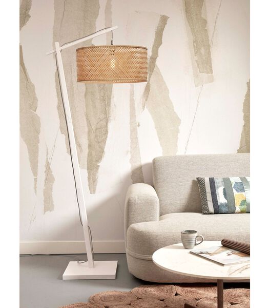 Vloerlamp Java - Bamboe Wit/Naturel - 75x50x176cm