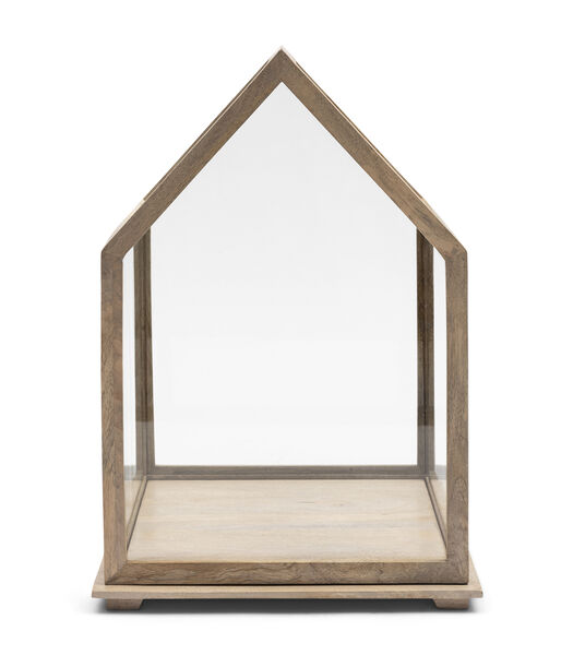 De Saleccia - Vitrine cadre en bois avec cloche en verre