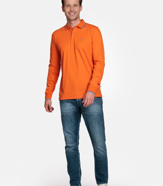 Orange Dutch Polo LS