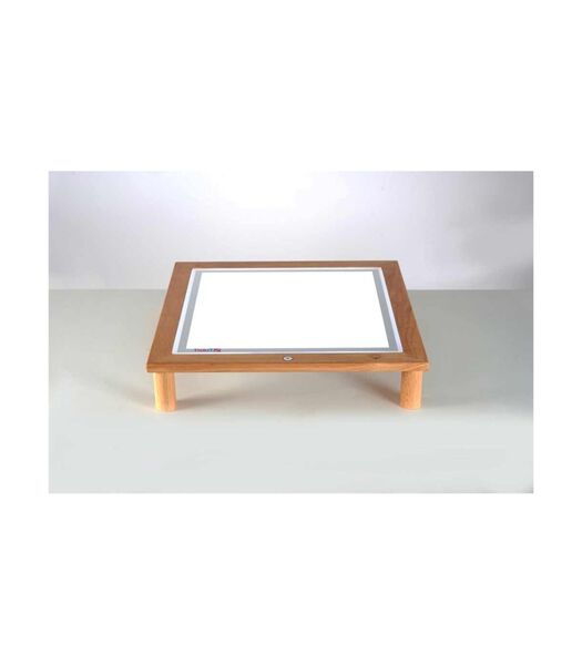 Table lumineuse en bois  avec panneau lumineux