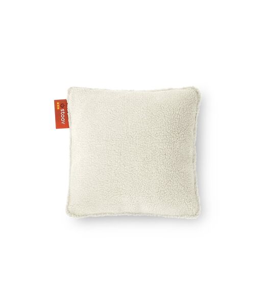 Ploov - Coussin Chauffant - 45x45 Laine Blanc - 2600 mAh