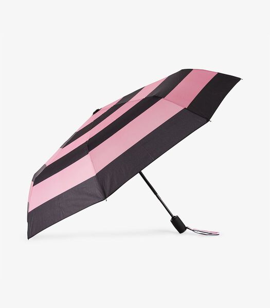 Roze vouwparaplu met strepen