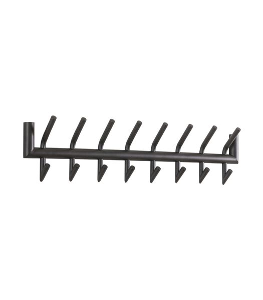 Steel Pipe - Porte-manteau - tube rond - acier - gris foncé mat - 2x8 - 16 possibilités de suspension