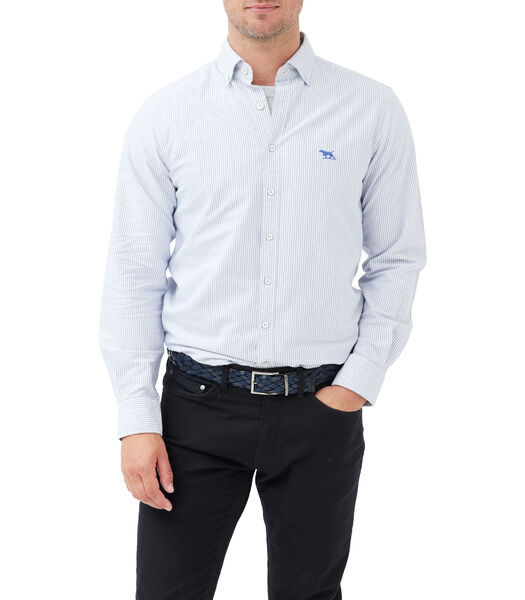 Chemise slim en coton oxford à rayures Gunn