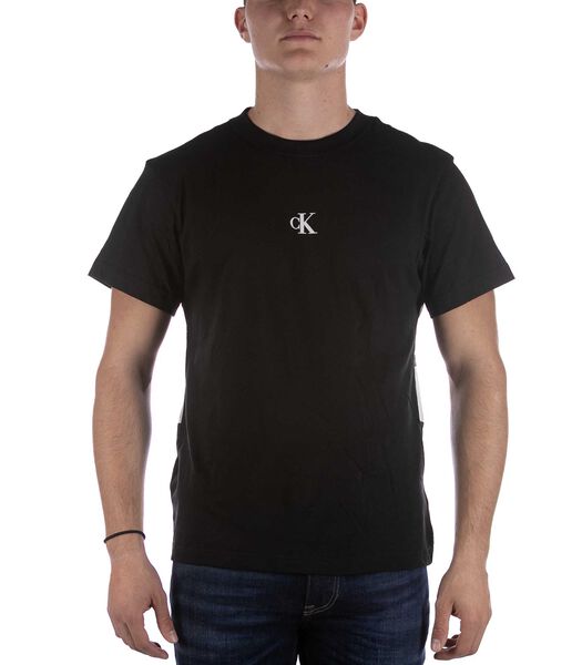 Calvin Klein Streep Ck Colorblock Zwart T-Shirt