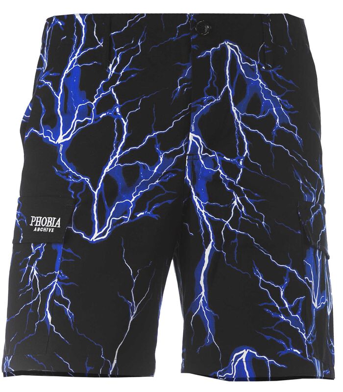 Cargo Shorts With Blue All Over Lightning image number 2