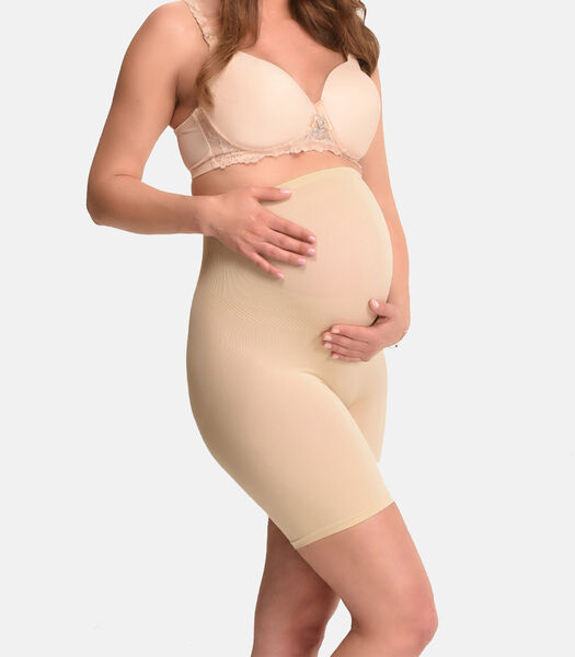 Seamless zwangerschapsshort met shapewear effect Beige