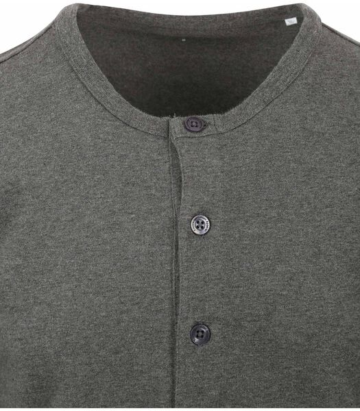 ConnaissancesCotton Apparel T-shirt à manches longues Henley Ant