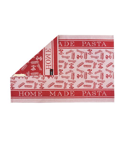 Theedoek Pasta Rood 50 x 70 cm