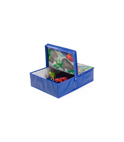 Pop it Up Playbox dinosaure - Boîte de rangement & Playmat - Boîte de rangement qui se glisse sous le lit - Coffre à jouets pour dinosaures et autres jouets - Garçons et filles