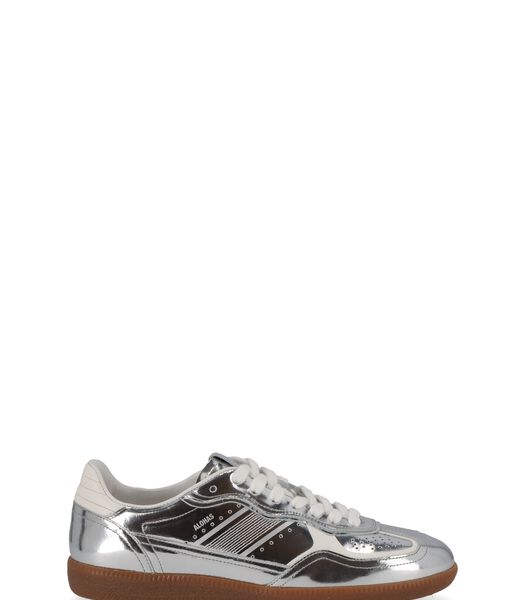 Tb.490 - Zilverkleurige leren sneakers