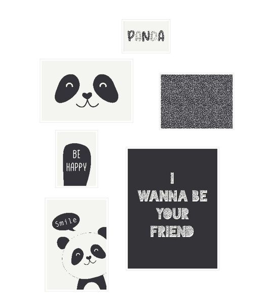 Cadre Panda (x6)