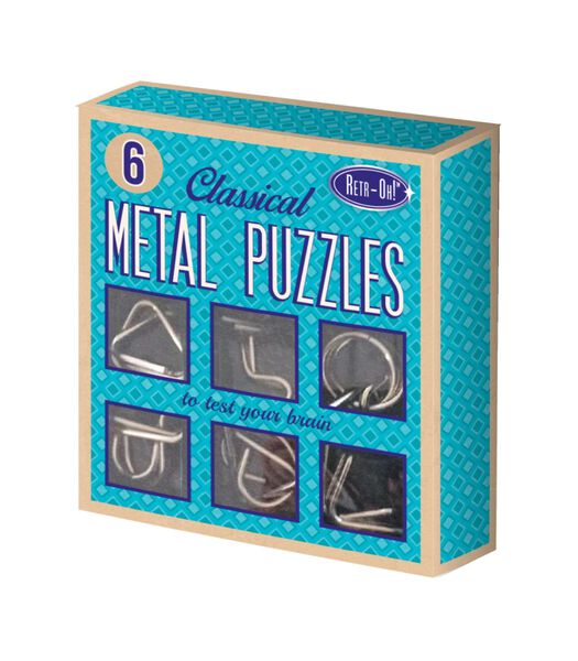 6 metalen brein puzzels / iq puzzel / breinbrekers spelletjes voor volwassenen & kinderen