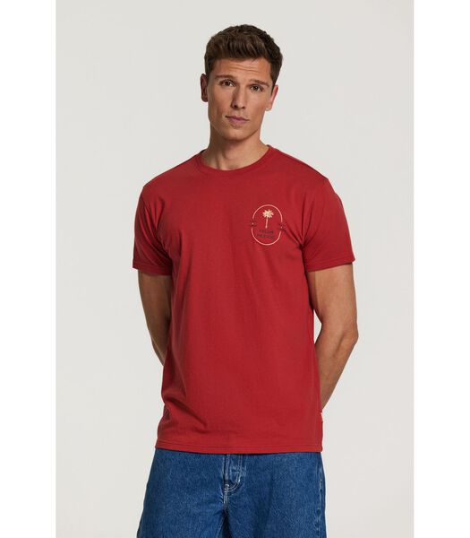 Shiwi T-Shirt Tulum Palms Rouge