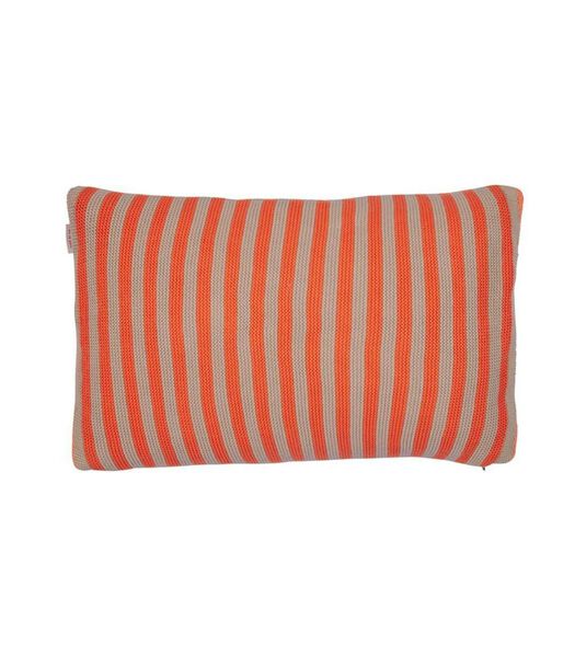 Sierkussen Bonsoir Stripe Cushion Orange Katoen